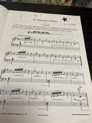 28 Miniature Etudes Piano 1938 Book Ella Ketterer