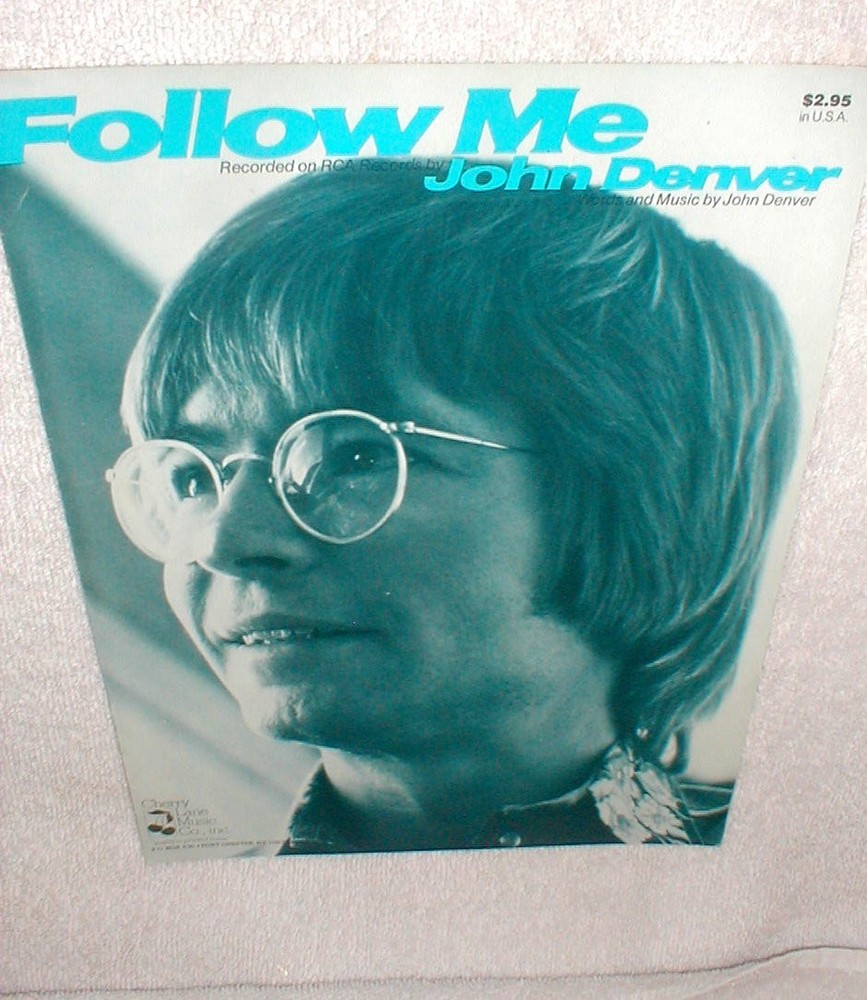 1969 Follow Me John Denver Cherry Lane Music Co Sheet Music