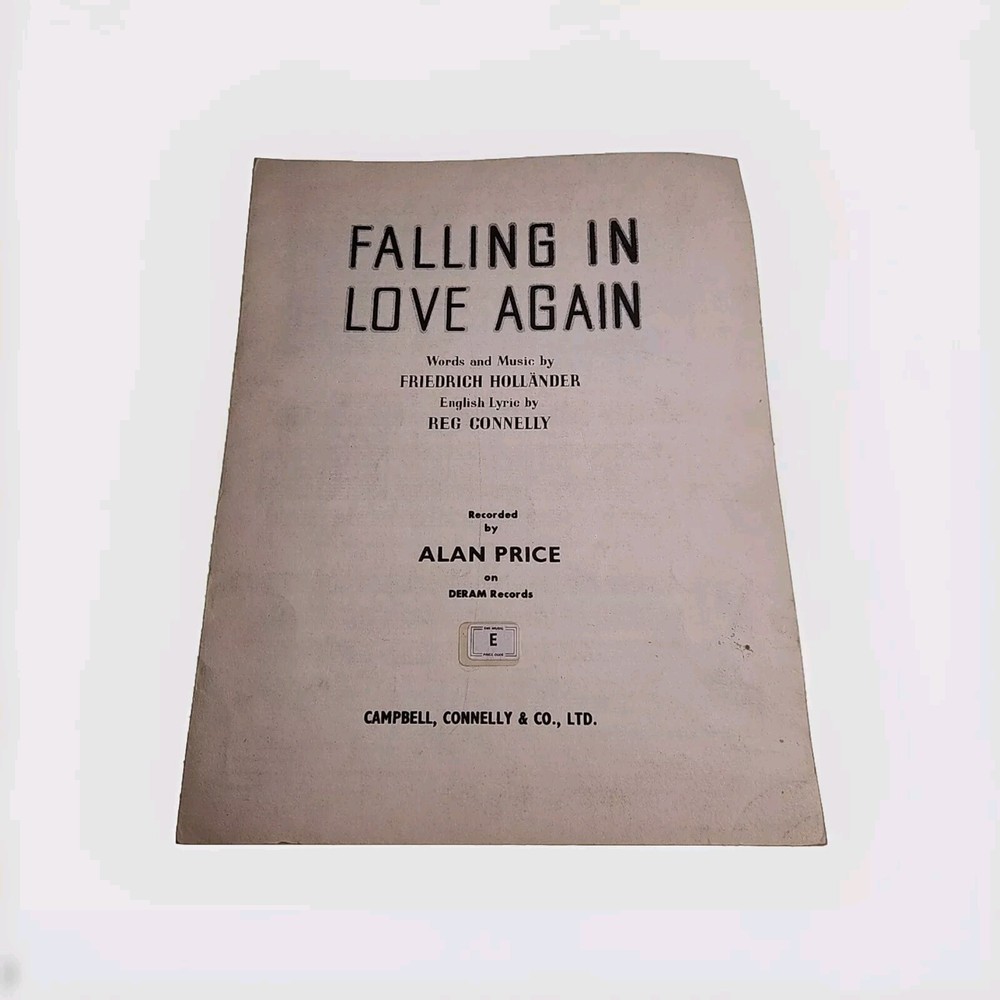 Falling in Love Again Alan Price Sheet Music