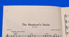 Choral Sheet Music « The Shepherd&rsquo;s Psalm » SATB Tempo Choral Series Lillenas Pub.