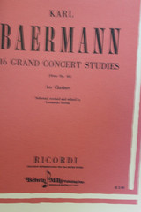 Karl Baermann 16 grand concert studies for Clarinet