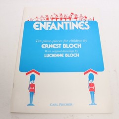 Enfantines 10 Piano Pieces for Children Songbook Ernest Bloch 1924 Carl Fischer