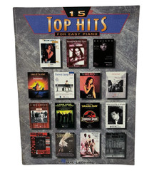 1990s 15 Top Hits Hal Leonard Easy Piano Songbook Sheet Music Book Vtg. Good