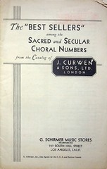 VINTAGE BEST SELLERS SACRED SECULAR CHORAL NUMBERS J. CURWEN 1930S