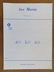 AVE MARIA Bach-Gounod LARRABEE PUBLICATIONS 1963 Sheet Music