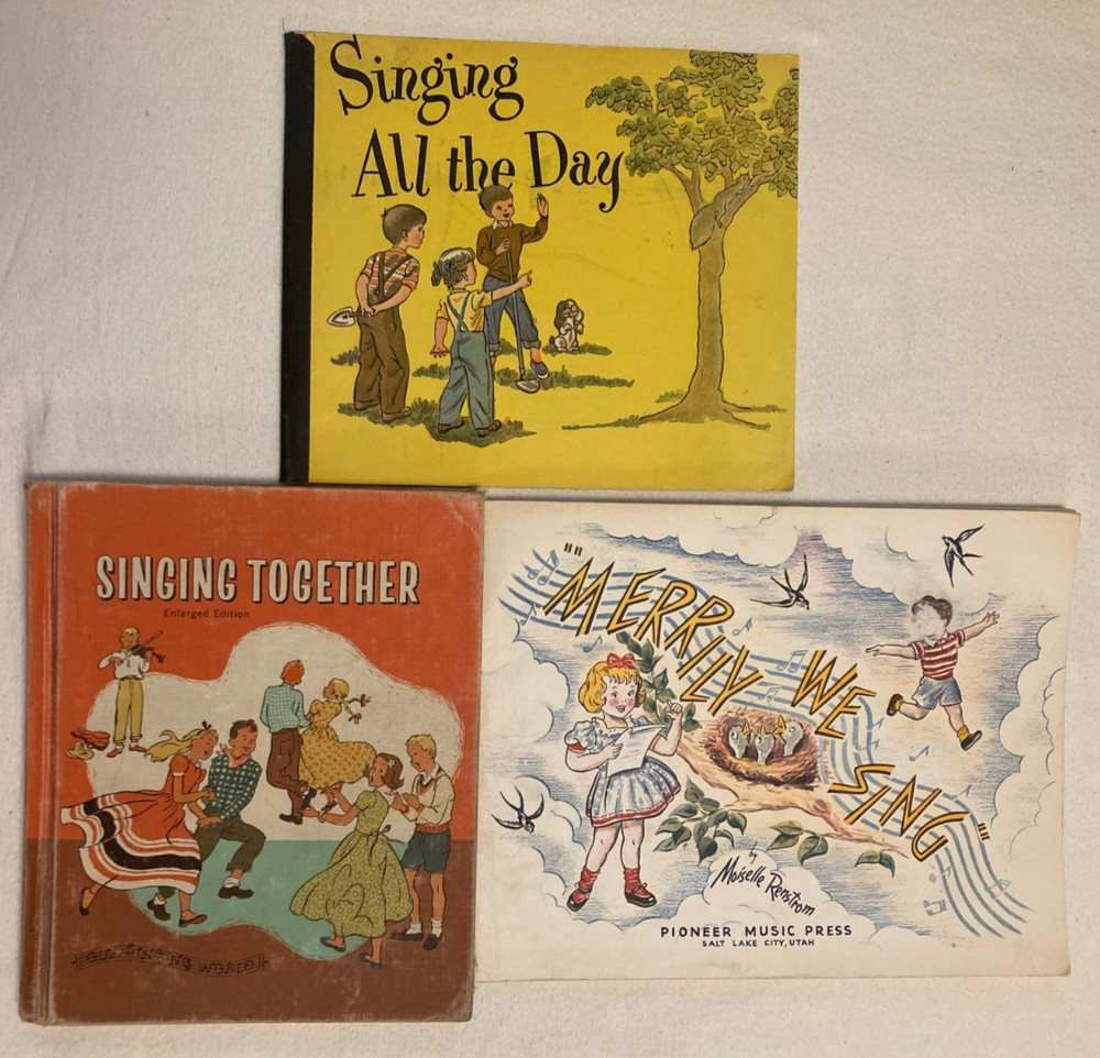 3 VINTAGE CHILDREN&rsquo;S SONG/MUSIC BOOKS 1965 1957 1959