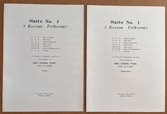 Suite No. 1 – 7 Korean Folksongs for Violin or Cello and Piano Min-Chong Park