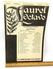 Requiem Sheet Music 1924 A Cappella SATB Mixed Voices Chorus Bantock US Seller