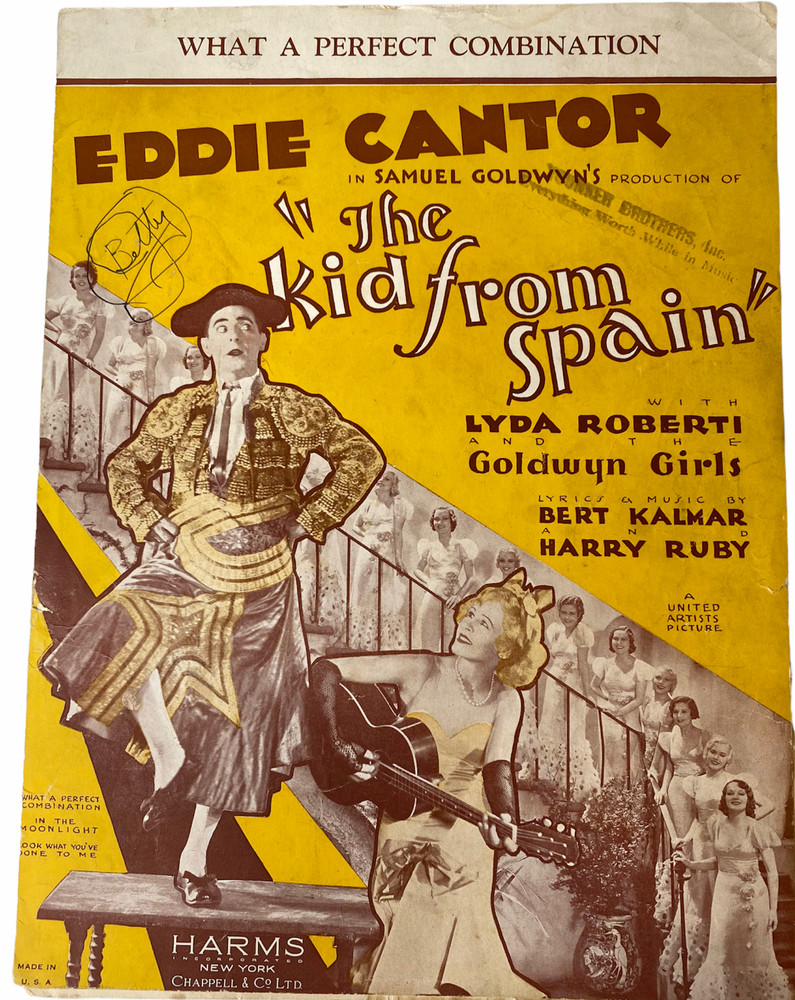 Eddie Cantor The Kid From Spain Sheet music 1924 Published by Harms
