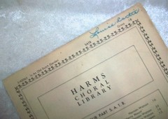 Vintage 1958 Harms In An Old Dutch Garden Choral SATB Lyrics Piano Sheet Music