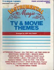 INSTRUMENTAL MAGIC TV & MOVIE THEMES PIANO ACCOMPANIMENT BOOK SOLOS & DUETS RARE