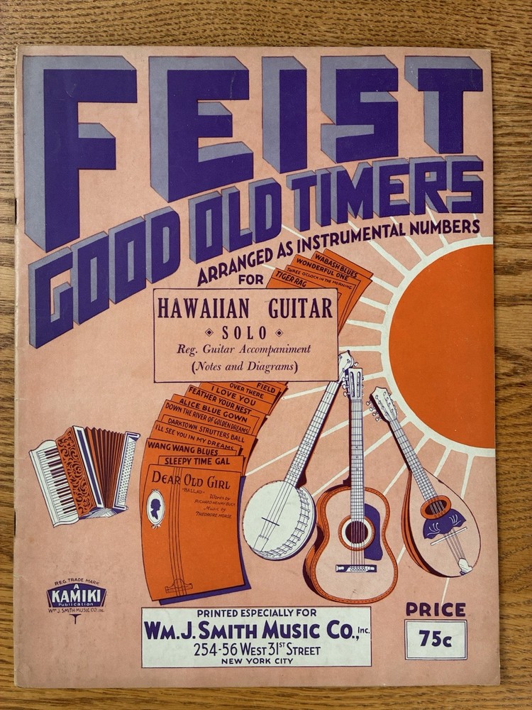 1934 Feist Good Old Timers 32 Pages – Hawaiian Guitar, Banjo, Mandolin & More!