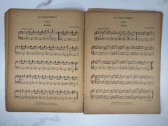 1909 Easy Duets In Easy Keys Piano Music Book G Martaine Illustrated Cover Folio