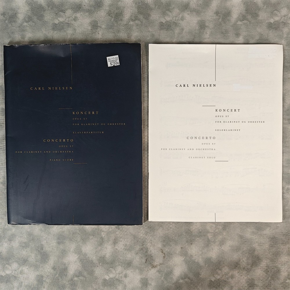 Nielsen Clarinet Concerto Op 57 WH30643 Piano Score Solo Part 2003 Sheet Music