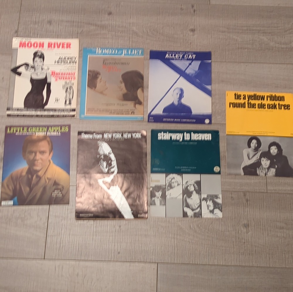 Contemporary Pop Piano Organ Sheet Music Song Books Moon River Romeo Juliet