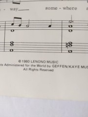 (Just Like) Starting Over John Lennon Yoko Ono Vintage Sheet Music (H5)