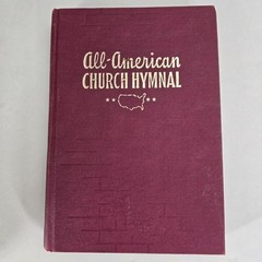 All-American Church Hymnal Piano Organ Solo Singer Christian Songbook Music Vtg