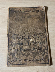 ANTIQUE TWICE 55 COMMUNITY SONGS No.1 The Brown Book SC 1917 C.C. Birchard & Co.