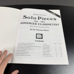 Vtg Solo Pieces for the Advanced Clarinetist With Piano Accompaniment
