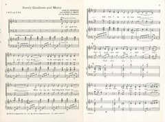 Surely Goodness And Mercy Sheet Music SATB Piano 1964 Peterson Choraline Gospel