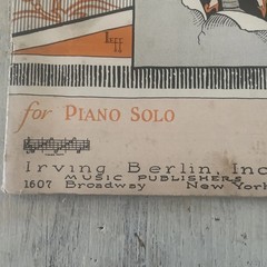 Irving Berlin Universal Dance Folio No. 10 For Piano Solo Songbook 1926 Advanced
