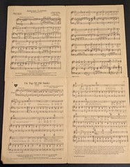 1940&rsquo;s 1950&Prime;s Vintage Lot of 5 Sheet Lyrics Words Music