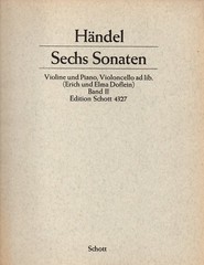 Handel: Sech Sonaten Violin and Piano, Violoncello ad lib. Band II (Sheet Music)