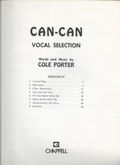 Can – Can 1953 Piano Vocals Sheet Music Book Sinatra MacLaine Chevalier Jourdan