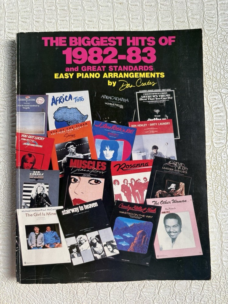 Biggest Hits 1982-83 Sheet Music Book Piano Guitar Lyrics 40 Songs 176 Pages USA