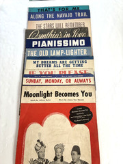 Vintage 1940&rsquo;s Sheet Music Lot of 60 Pieces Mixed Good Condition