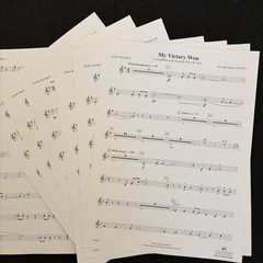 My Victory Won Todd Stalter Concert Band Complete Set Score Parts Grade 3.5
