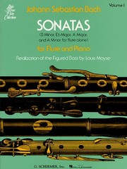 Bach Sonatas for Flute and Piano Vol 1 Late Intermediate Sheet Music Book