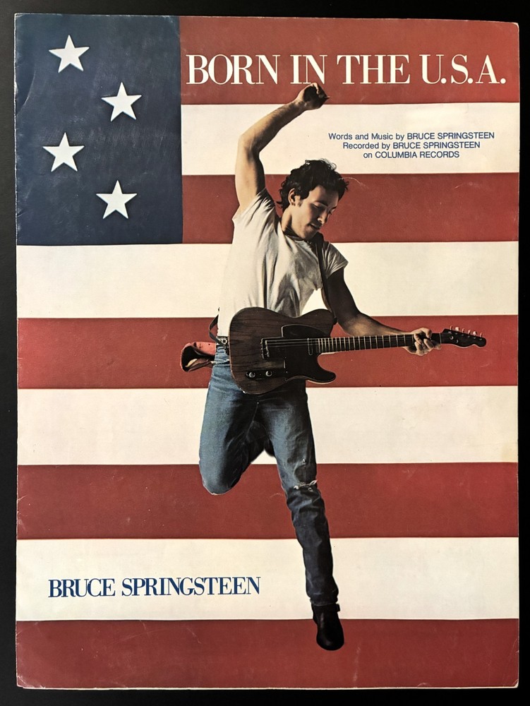 1984 BRUCE SPRINGSTEEN « BORN IN THE U.S.A. » SHEET MUSIC ROCK & ROLL CLASSIC USA