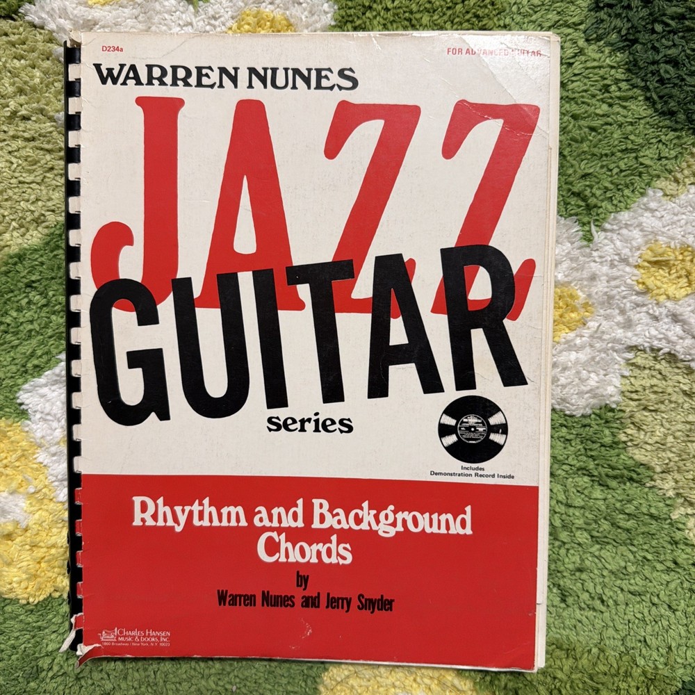 Vintage Jazz Guitar Rhythm and Background Chords Record Demo 1973 Warren Nunes