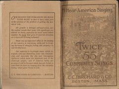 I Hear America Singing Twice 55 Community Songbook SATB Chorus 1919 Dixie Taps