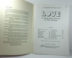 Vtg 1971 Songbook Love A Young World Musical Otis Skillings Lillenas Publishing