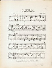 Poppies 1904 A JAPANESE Romance Neil Moret CHAS JOHNSON Sheet Music!