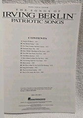 The Songs Of Irving Berlin Patriotic Songs. (1991 Hal Leonard Publishing)