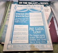 Vintage Sheet Music Assorted Lot Of 10 Used Guitar Ukulele Vocals Piano lyrics