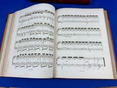 2 C.1855 Custom Bound Music Sheet Volumes ~ 2 CHOPIN & 2 Gottschalk, Hardcovers