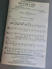 EUC Vintage 1956 My Fair Lady Chorus & Vocal Parts Tams Witmark Music Library
