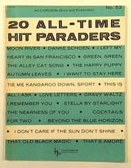 20 All-Time Hit Paraders for Accordion No. 53 (1963) Vintage Sheet Music Book