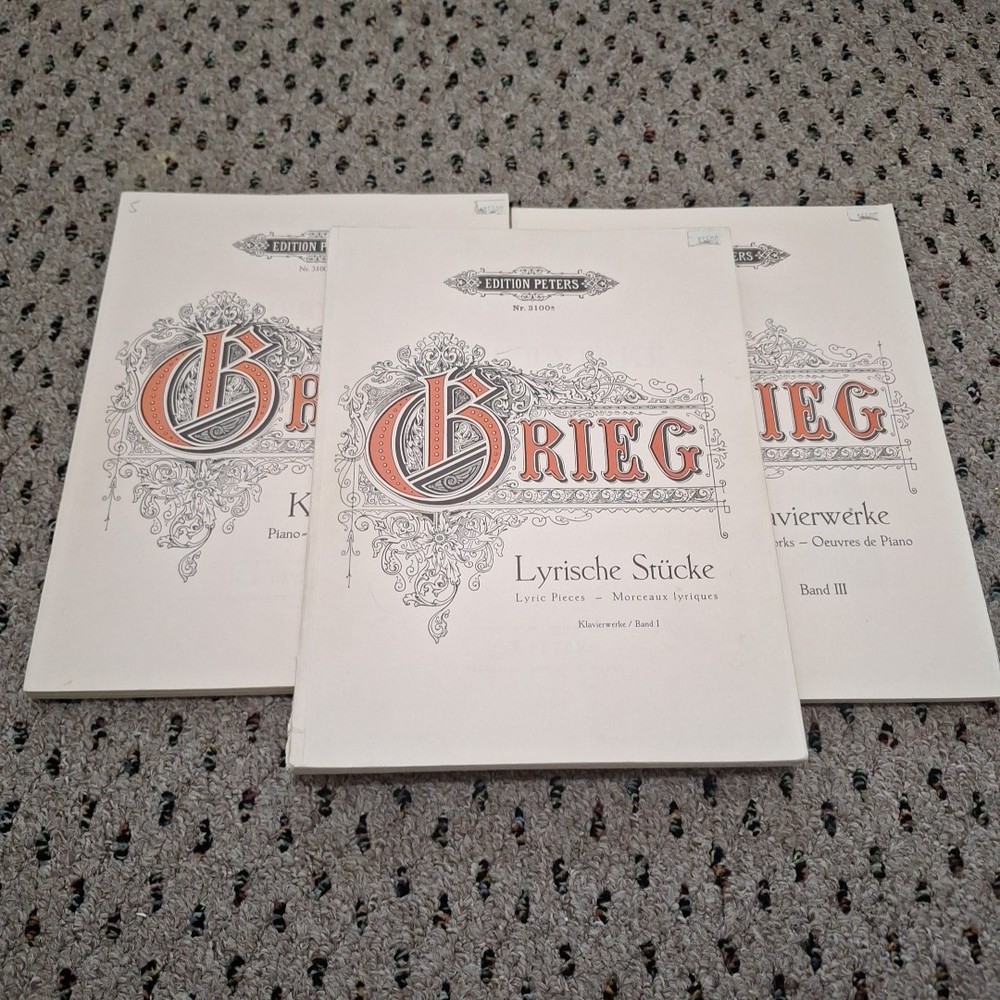 Edition Peters Grieg Piano Works Vol. 1, 2 And 3
