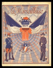 LA MARSEILLAISE 1917 English/French WWI Military Anthem Vintage Sheet Music