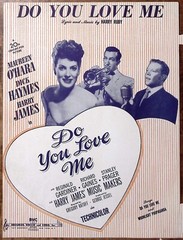 1946 MAUREEN O&rsquo;HARA DICK HAYMES HARRY JAMES DO YOU LOVE ME SHEET MUSIC Z3056