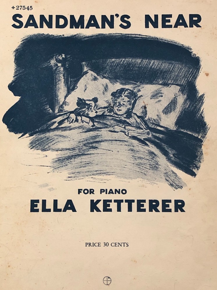 Sandman&rsquo;s Near Piano Sheet Music 1944 Ella Ketterer Vintage Original 1940&rsquo;s