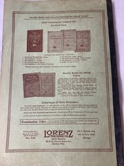 Vintage The Young People’s Choir: Anthems For Mixed Voices 1927