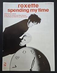 Roxette Spending My Time Sheet Music Piano Vocal Guitar Vintage 1991 USA SELLER