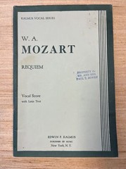 Kalmus Vocal Scores with Latin Text, W. A. Mozart, Requiem, Te Deum, Lot of 4