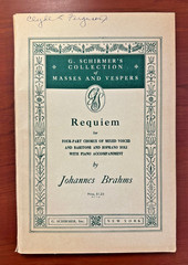 Johannes Brahms – Requiem (Choral Score) | G. Schirmer | Vintage Sheet Music